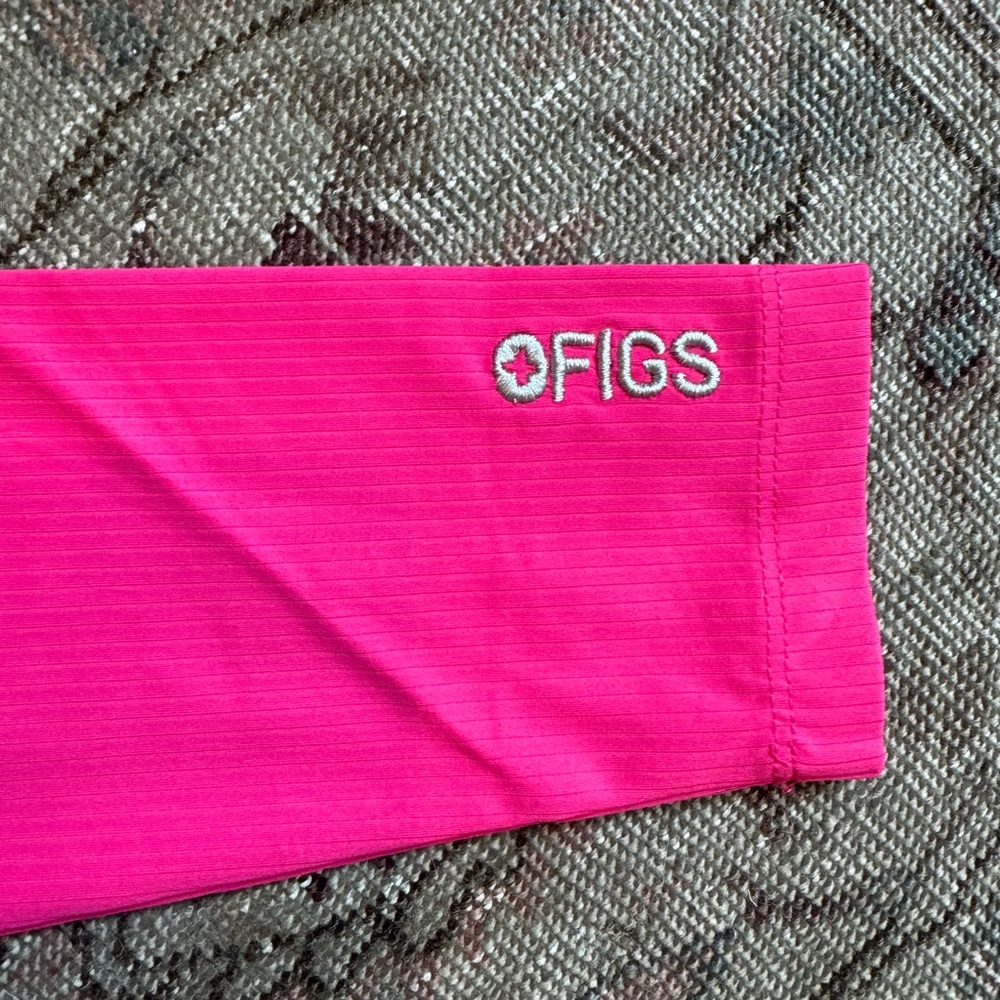 SHOCKING PINK S FIGS Ribbed Salta Underscrub - Picture 3 of 7